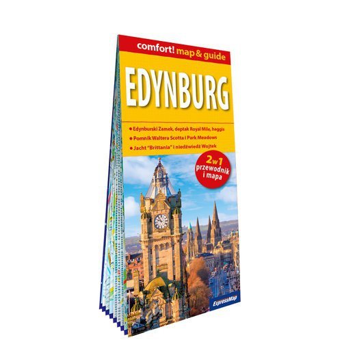 Edynburg laminowany map&guide 2w1 przewodnik i mapa