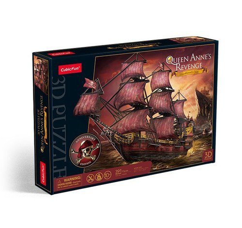 Puzzle 3D Żaglowiec Zemsta Królowej Anny wersja jubileuszowa