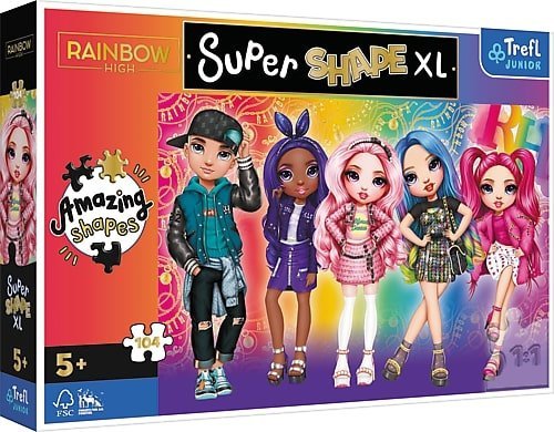 Puzzle 104 Stylowe Rainbow High