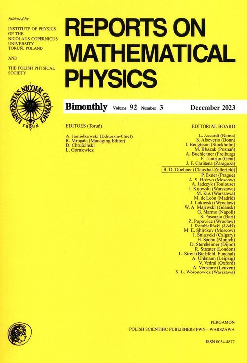 Reports on Mathematical Physics 92/3 Eksport