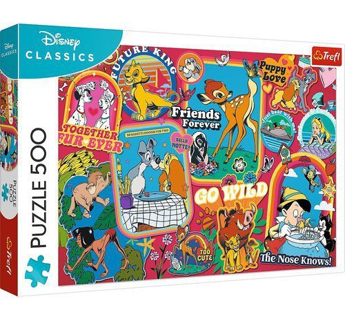 Puzzle 500 Disney Na przestrzeni lat