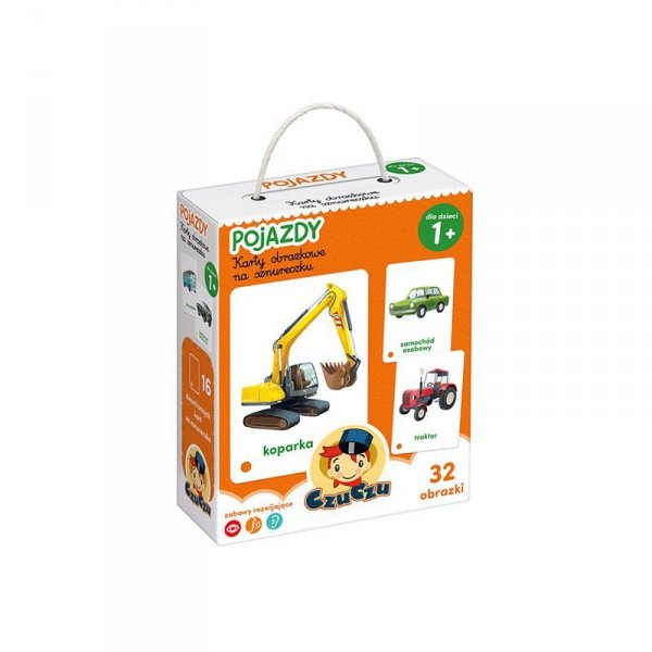 Karty obrazkowe na sznureczku Pojazdy