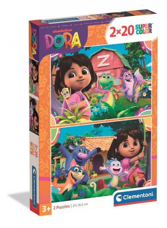 Puzzle 2x20 Super kolor Dora 24827