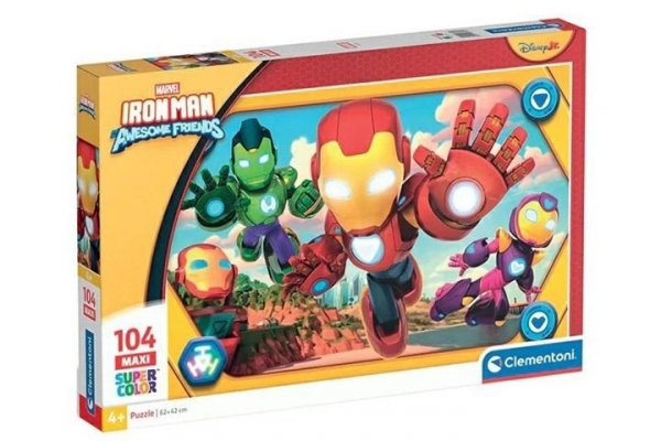 Puzzle 104 Maxi Super kolor Iron Man and His Awesome friends 23778
