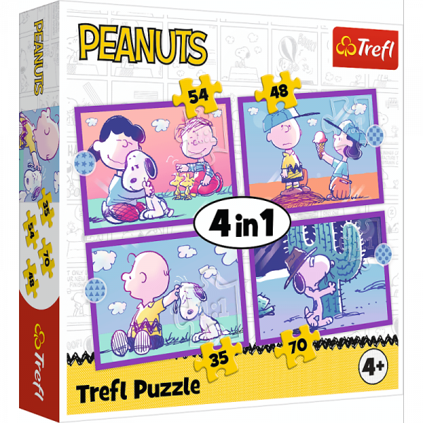 Puzzle 4w1 Ze Snoopym jest wesoło 34691
