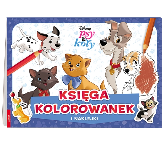 Disney Psy & koty Księga kolorowanek i naklejki BGE-9102