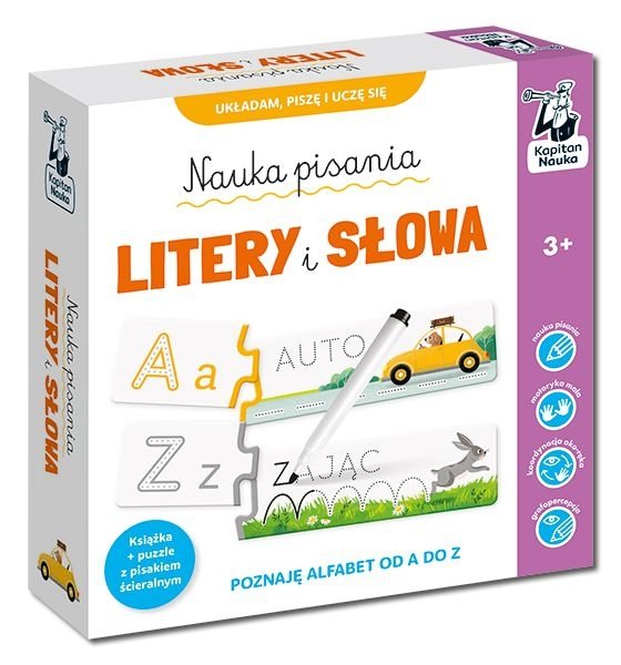 Nauka pisania. Litery i słowa. Książka + puzzle