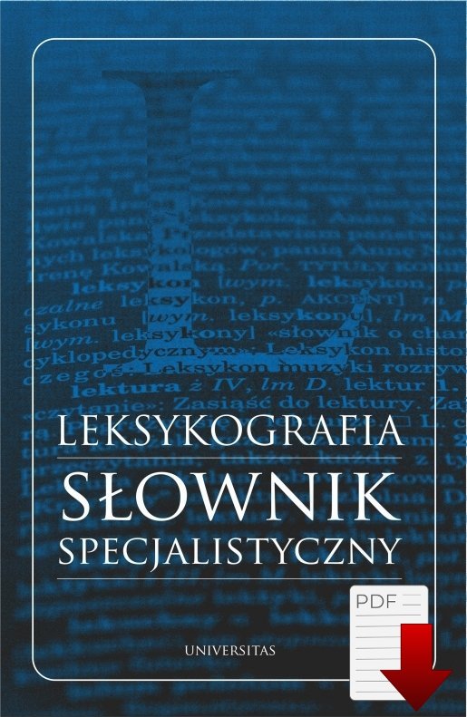 Leksykografia - słownik specjalistyczny (E-BOOK)