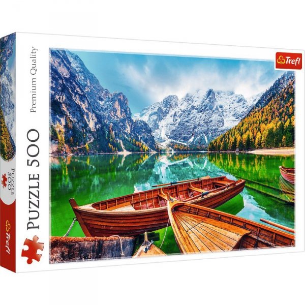 Puzzle 500 elementów. Jezioro Braies