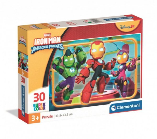 Puzzle 30 elementów. Super color. Iron Man and his Awesome Friends