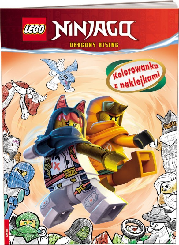 LEGO Ninijago. Kolorowanka z naklejkami. Wydawnictwo Ameet