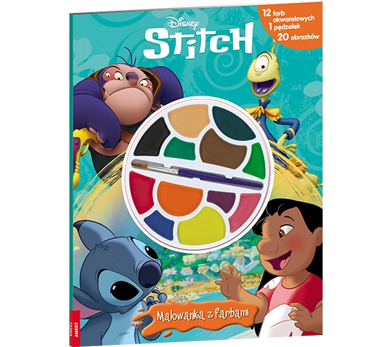 Disney Stitch. Malowanka z farbami