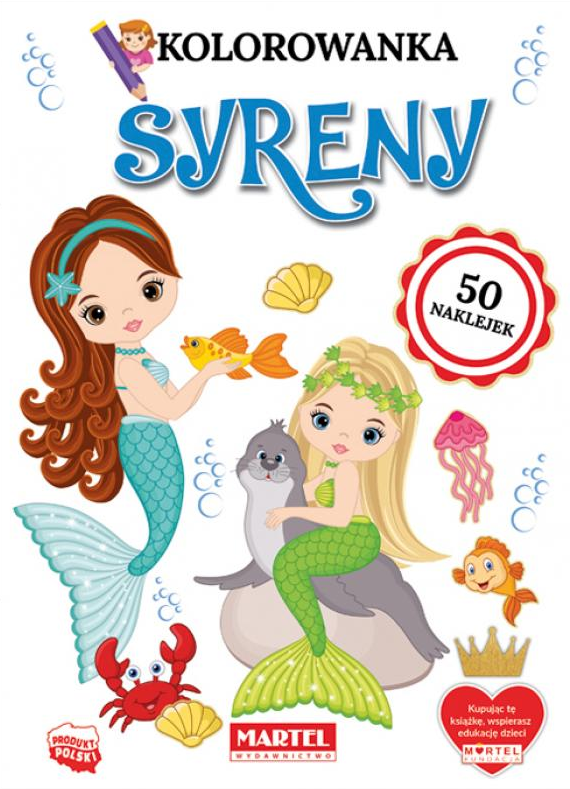 Kolorowanka. Syreny z naklejkami