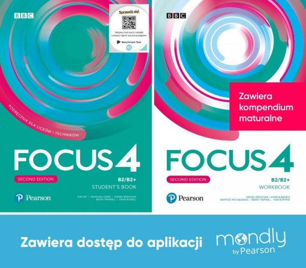 Focus Second Edition 4. Komplet Podręcznik + Zeszyt ćwiczeń + dostęp do aplikacji Mondly by Pearson