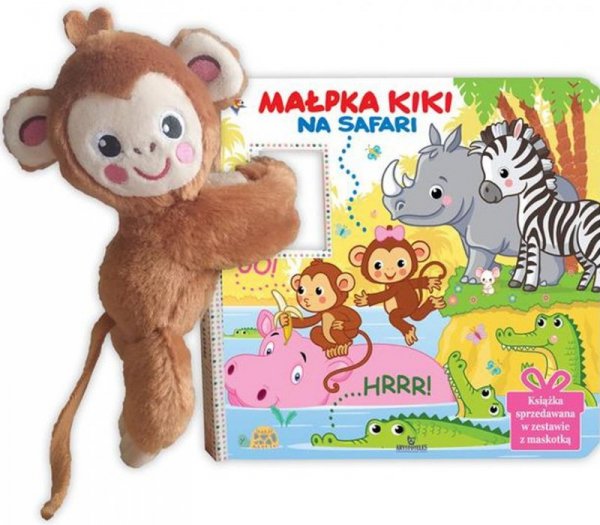 Książka z maskotką. Małpka Kiki na safari