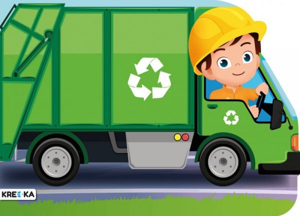 Kolorowanka. Śmieciarka