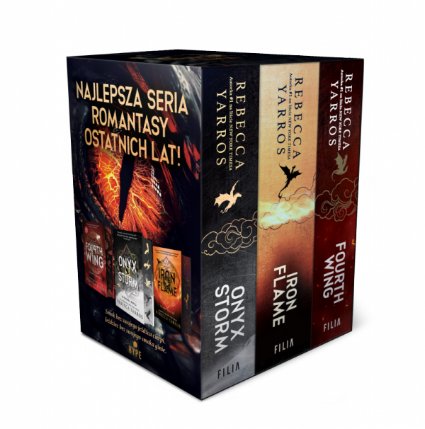 Pakiet Empireum. Czwarte Skrzydło. Fourth Wing, Żelazny płomień. Iron Flame, Onyksowa burza. Onyx St