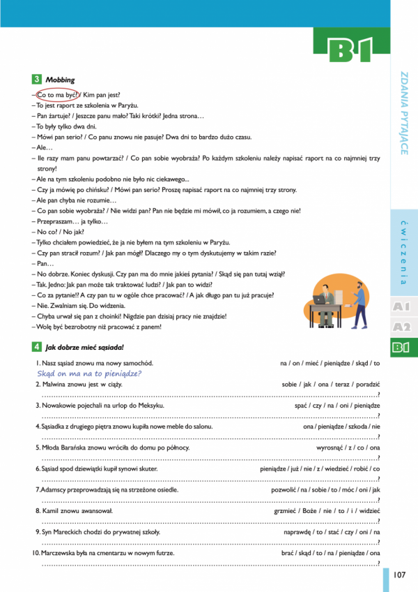 Gramatyka dla praktyka III. Składnia. Ćwiczenia gramatyczne z języka polskiego dla obcokrajowców na poziomie A1, A2, B1