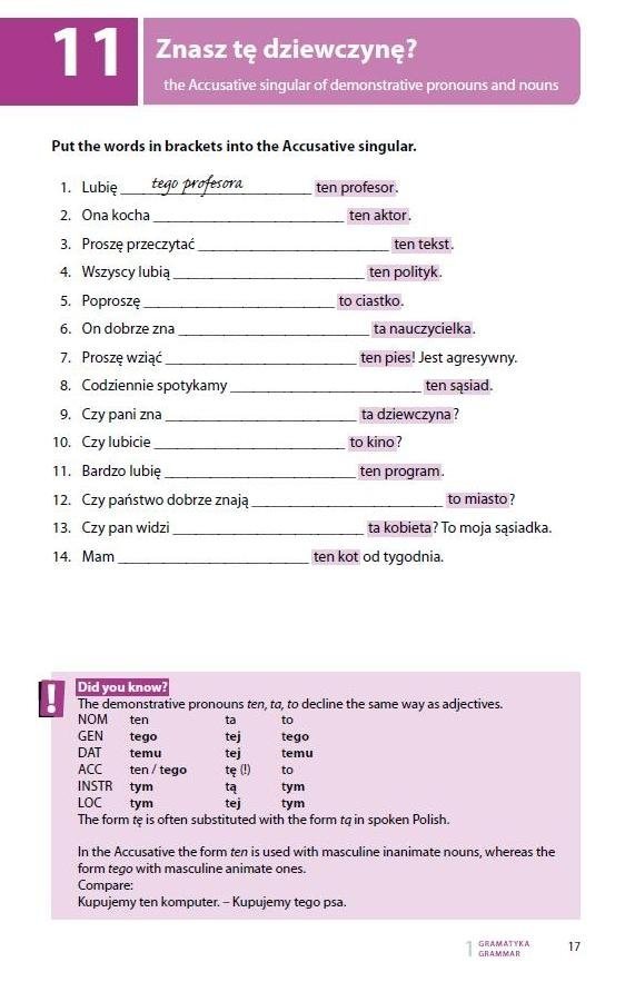 Testuj swój polski. Gramatyka 1 