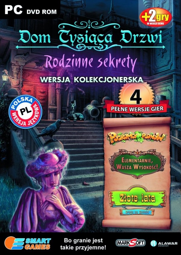 Dom tysiąca drzwi. Rodzinne sekrety. Edycja kolekcjonerska. 4 pełne wersje gier. Smart games. PC DVD-ROM + 2 gry w wersji demo