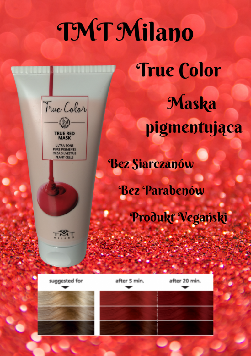 TMT Milano True Color True Red Mask- Maska pigmentująca &quot; Prawdziwa czerwień&quot; 200ml.