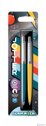 Długopis JOTTER ORGINALS GLAM ROCK  :  1 x PEACOCK  BLUE , 1 x SUNSHINE PARKER 2162142, blister 2