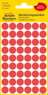 Kółka do zaznaczania 3141 Q12 5ark. czerwone trwałe, Avery Zweckform