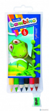 Kredki BAMBINO 6kol.w drewnie 15 cm    0232