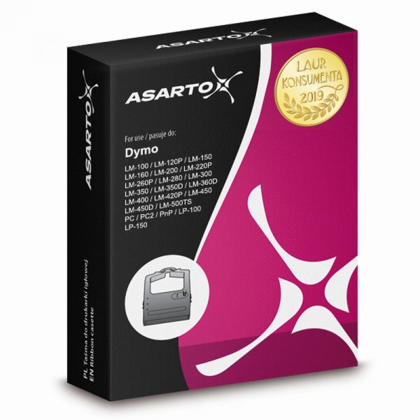 Taśma Asarto do DYMO D9/7 | S0720680 |  black | 9mm*7m