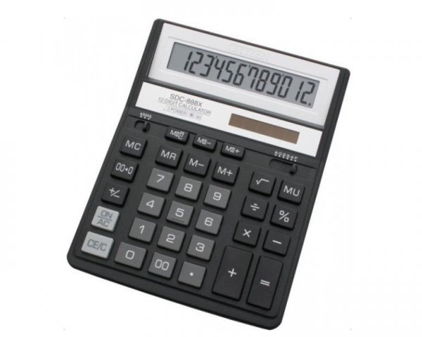 CITIZEN Kalkulator SDC888 XBK 12-cyfrowy wyświetlacz