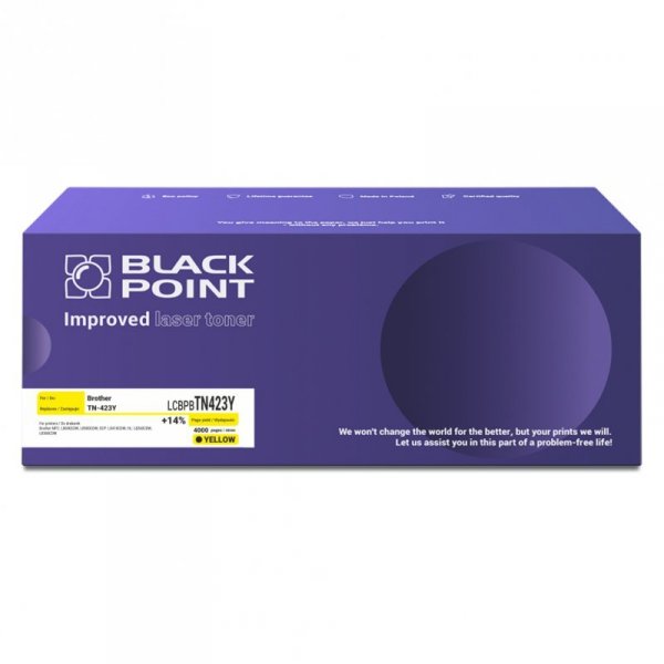 Black Point toner LCBPBTN423Y zastępuje Brother TN-423Y yellow