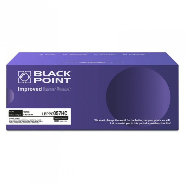 Black Point toner LBPPC057H zastępuje Canon CRG-057H, 10500 stron (wersja z chipem)