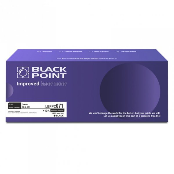 Black Point toner LBPPC071 zastępuje Canon CRG-071, 1350 stron