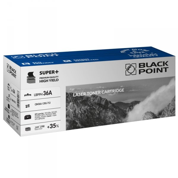 Black Point toner LBPPH36A zastępuje HP CB436A / CRG-713, 2700 stron