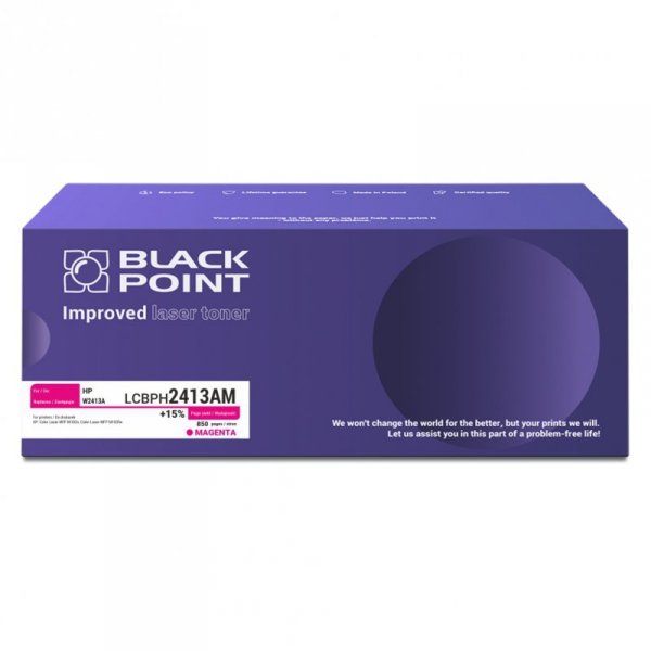Toner Black Point LCBPH2413AMC &lt;br&gt; 
Zastępuje: HP W2413A &lt;br&gt;
Wydajność: 1400 stron &lt;br&gt;
Kolor: Magenta &l