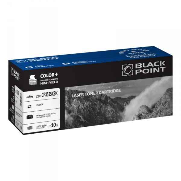 Black Point toner LCBPHCP3525XBK zastępuje HP CE250X, czarny