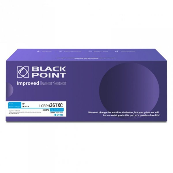 Black Point toner LCBPH361XC zastępuje HP CF361X, cyan