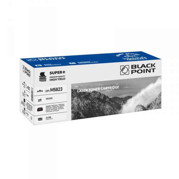 Black Point toner LBPLMS823 zastępuje Lexmark 58D2X00, 58D0XAO, black, 35000 stron.