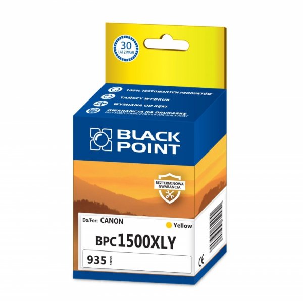 Black Point tusz BPC1500XLY zastępuje Canon PGI-1500XLY, żółty