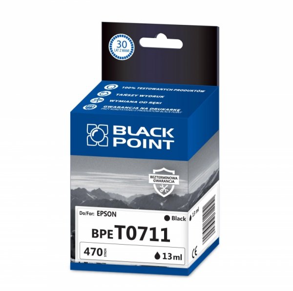 Black Point tusz BPET0711 zastępuje Epson T0711, czarny