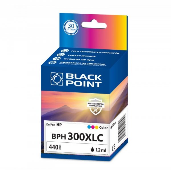 Black Point tusz BPH300XLC zastępuje HP CC644EE, trójkolorowy