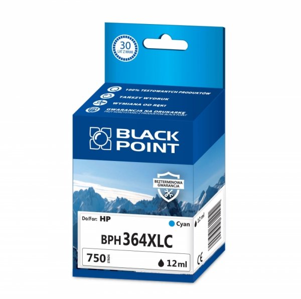 Black Point tusz BPH364XLC zastępuje HP CB323EE, niebieski