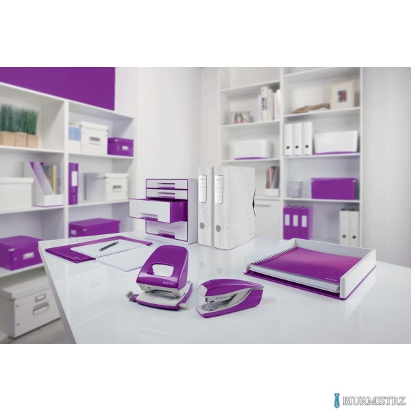 Dziurkacz 5008 LEITZ fioletowy 30 kartek duży metalowy 50081062