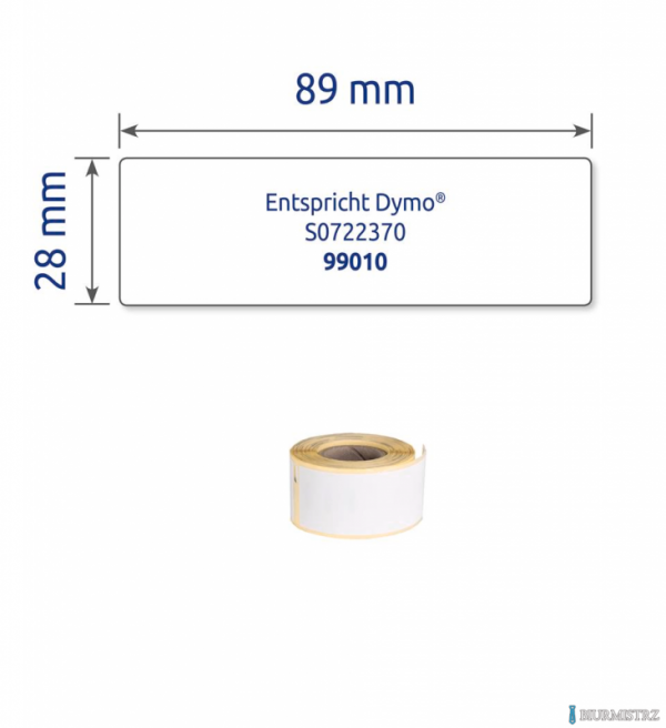 Etykiety adresowe AS0722370 28x89 260 et. x 2 w rolce do termodruku, trwałe, białe, Avery Zweckform