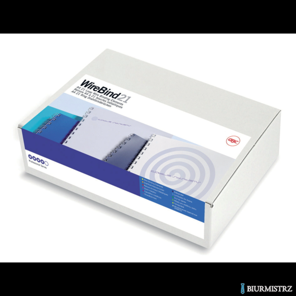 Grzbiety drutowe GBC A4 21L 6mm białe (100szt) IB165085
