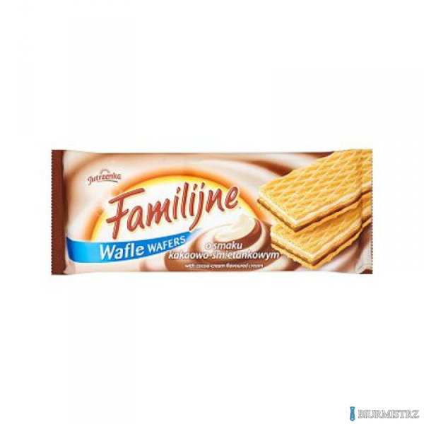 Wafle FAMILIJNE Kakaowo-śmietankowym  180g JUTRZENKA