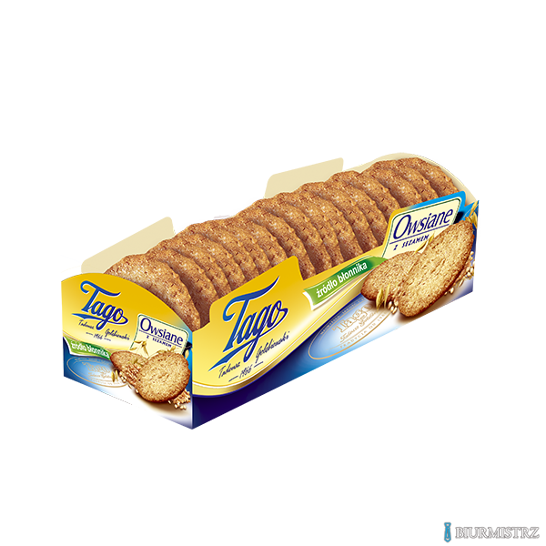 Ciasteczka owsiane TAGO DE LUX 210g oblane czekoladą