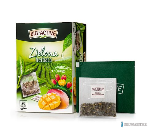 Herbata BIG-ACTIVE OPUNCJA-MANGO zielona 20 kopert/34g