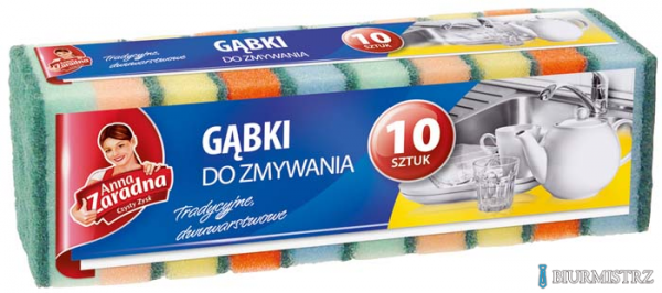 Zmywaki gąbka do zmywania (10 szt.) ANNA ZARADNA PG-5208