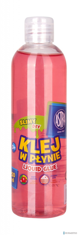 Klej w płynie transparentny różowy 250 ml ASTRA, 401119008